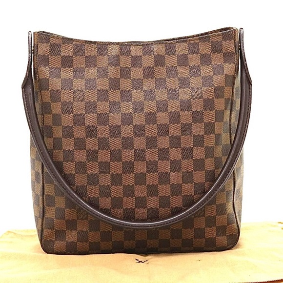 π SPECIAL EDITION π LOOPING GM DAMIER EBENE LOUIS VUITTON FRENCH BAG - Picture 9 of 12